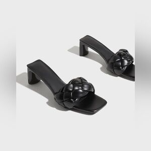 Jessica Braided Slide Sandals Heels